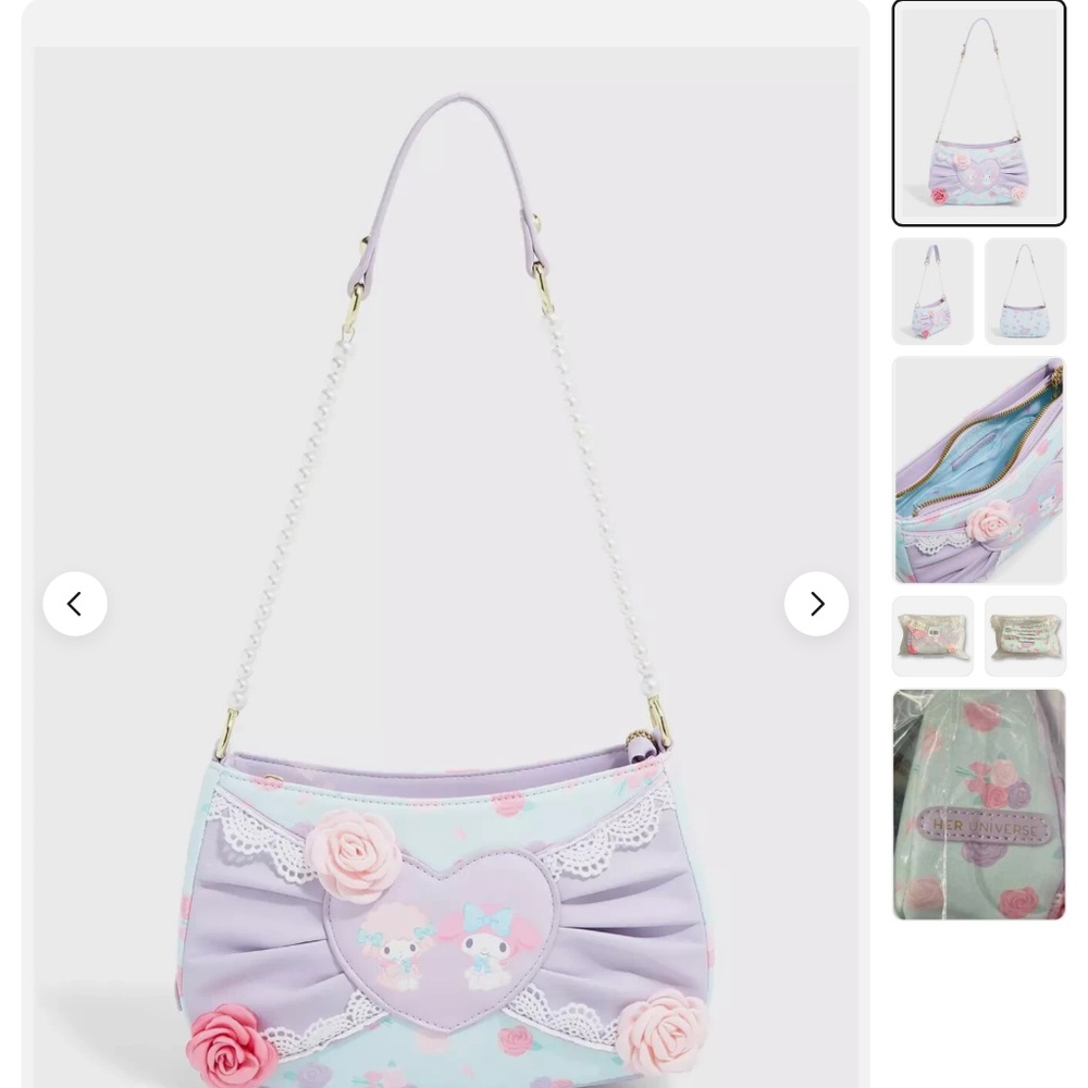 SOLD! NWT My Melody & My Sweet Piano Pearl Pastel Shoulder Bag